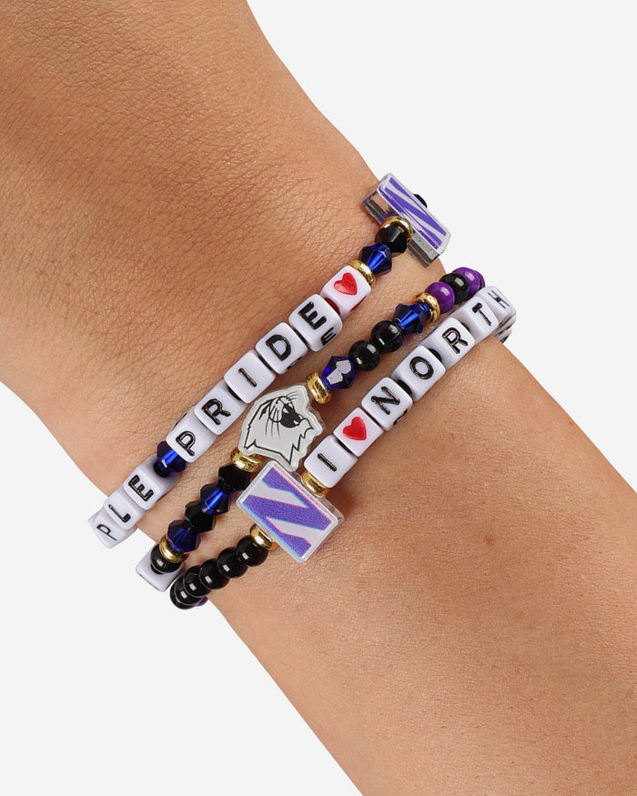 Northwestern Wildcats 3 Pack Friendship Bracelet FOCO - FOCO.com