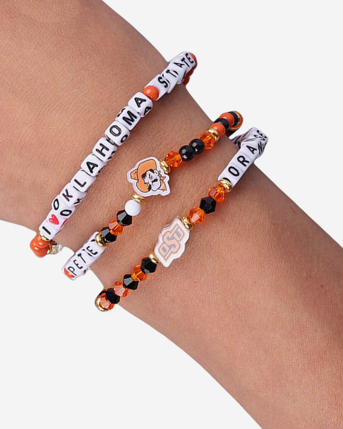 Oklahoma State Cowboys 3 Pack Friendship Bracelet FOCO - FOCO.com