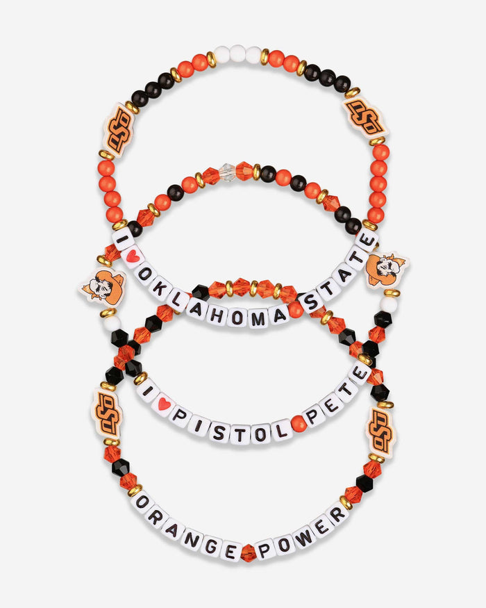 Oklahoma State Cowboys 3 Pack Friendship Bracelet FOCO - FOCO.com