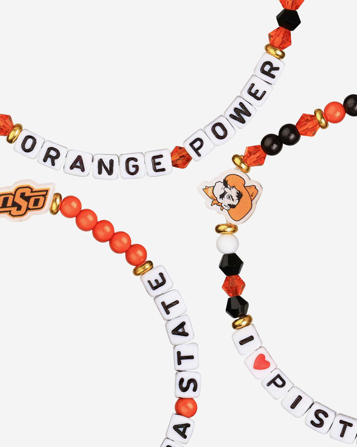 Oklahoma State Cowboys 3 Pack Friendship Bracelet FOCO - FOCO.com