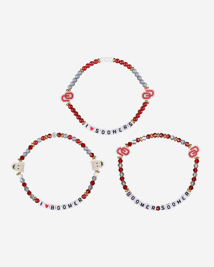 Oklahoma Sooners 3 Pack Friendship Bracelet FOCO - FOCO.com