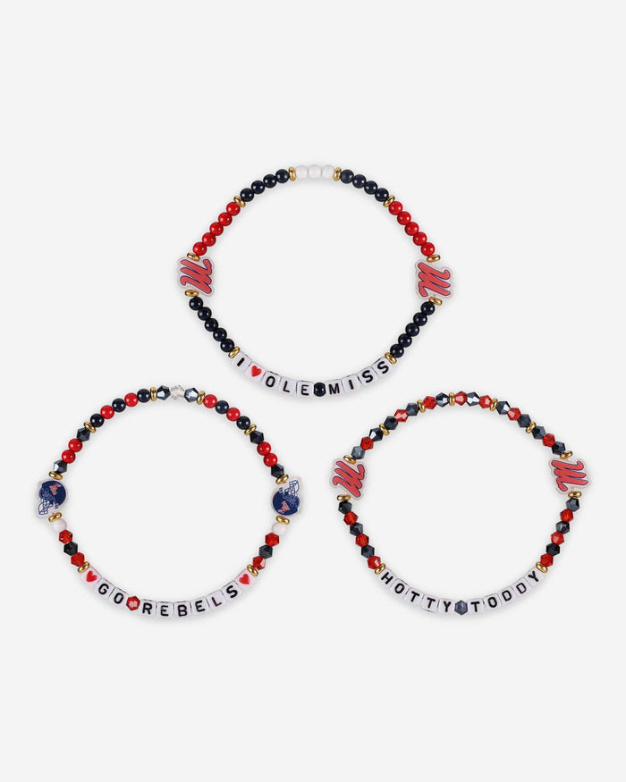 Ole Miss Rebels 3 Pack Friendship Bracelet FOCO - FOCO.com