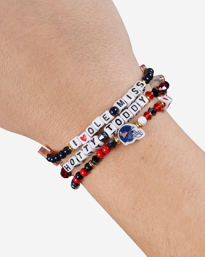 Ole Miss Rebels 3 Pack Friendship Bracelet FOCO - FOCO.com