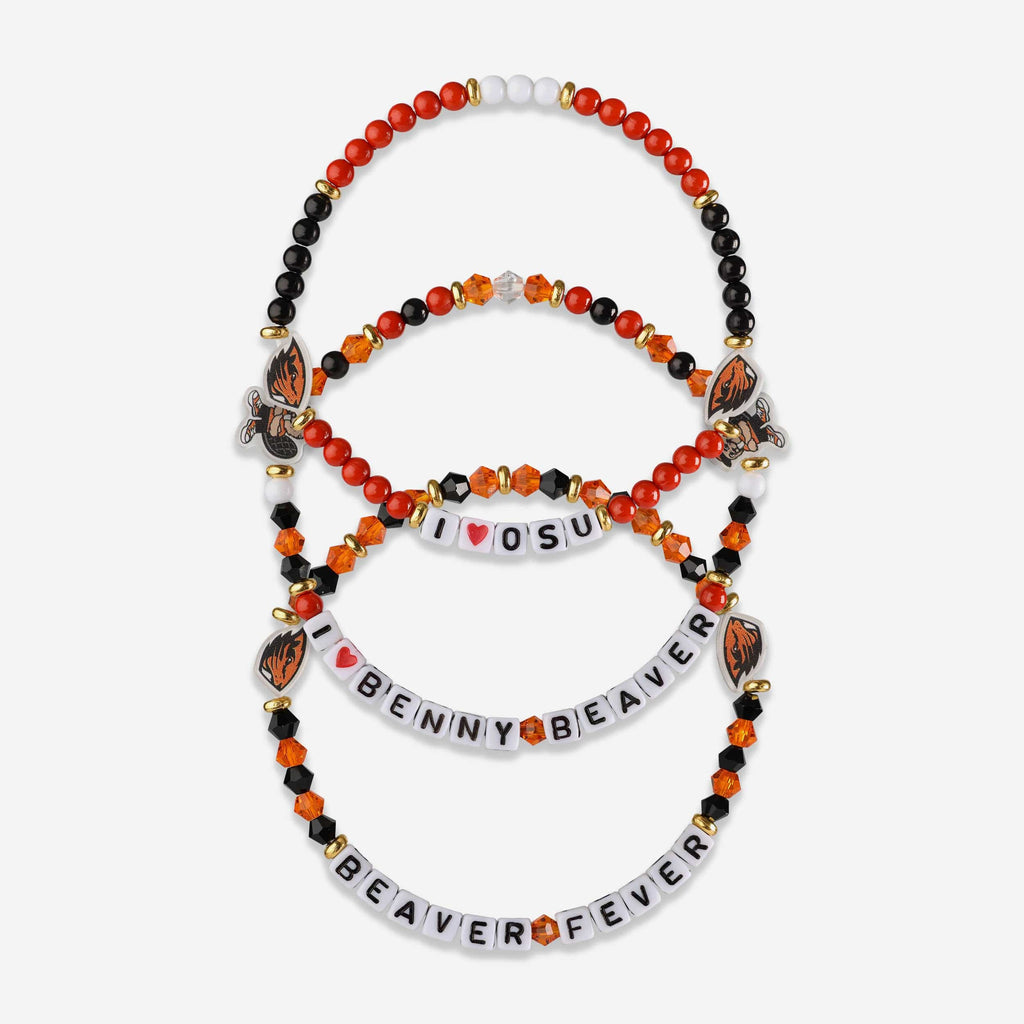 Oregon State Beavers 3 Pack Friendship Bracelet FOCO - FOCO.com