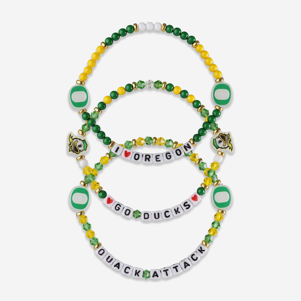 Oregon Ducks 3 Pack Friendship Bracelet FOCO - FOCO.com