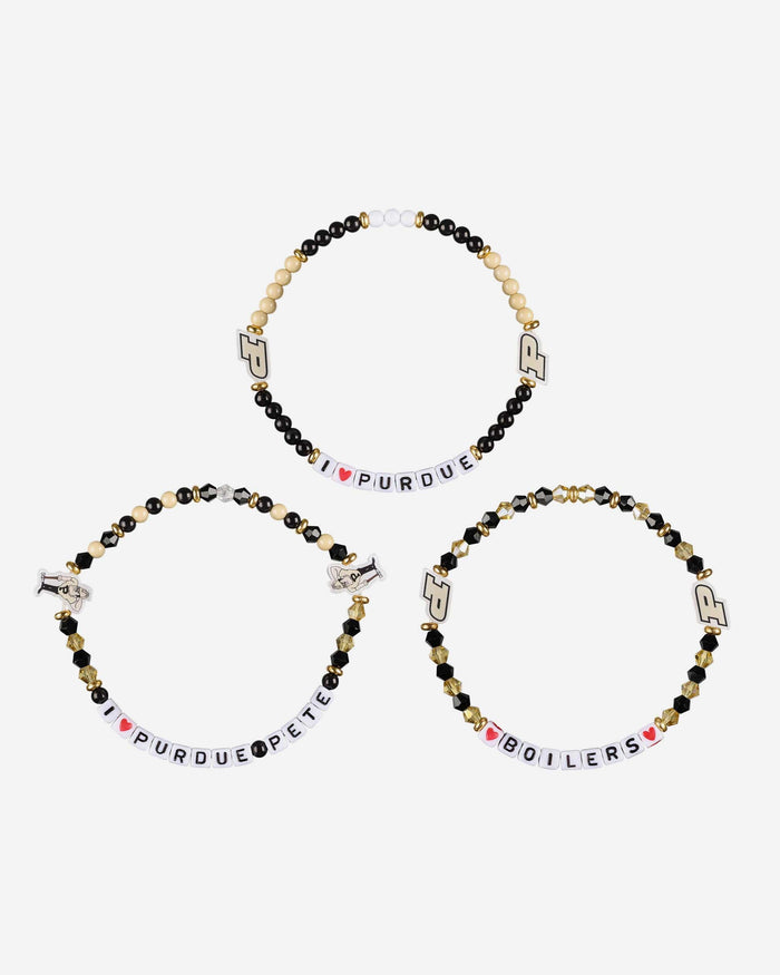 Purdue Boilermakers 3 Pack Friendship Bracelet FOCO - FOCO.com