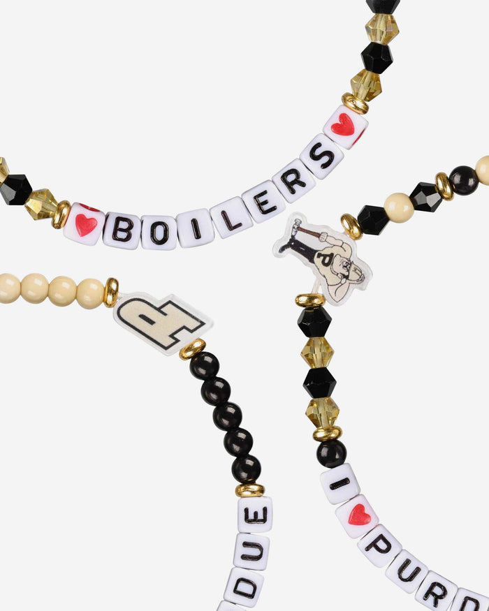 Purdue Boilermakers 3 Pack Friendship Bracelet FOCO - FOCO.com