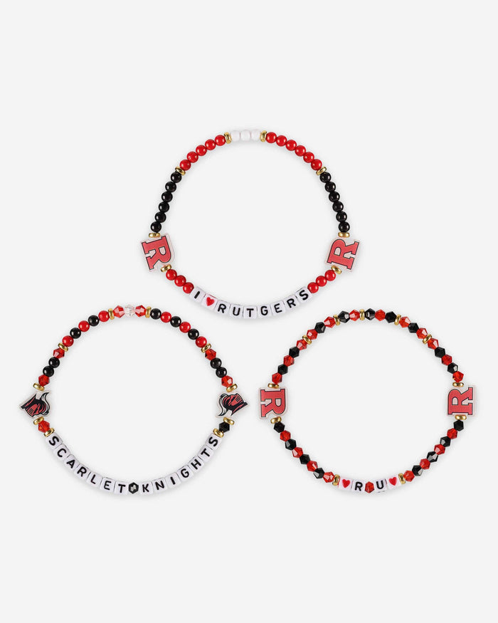 Rutgers Scarlet Knights 3 Pack Friendship Bracelet FOCO - FOCO.com