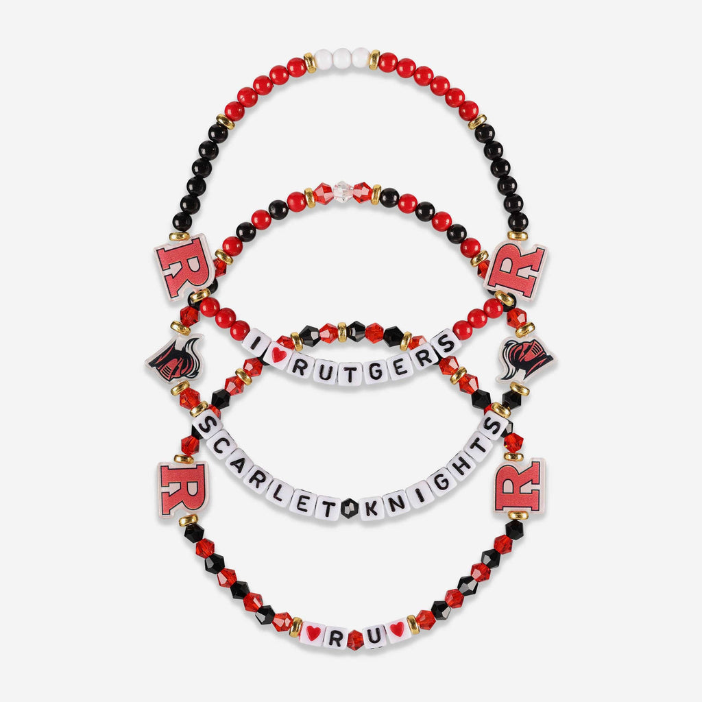 Rutgers Scarlet Knights 3 Pack Friendship Bracelet FOCO - FOCO.com