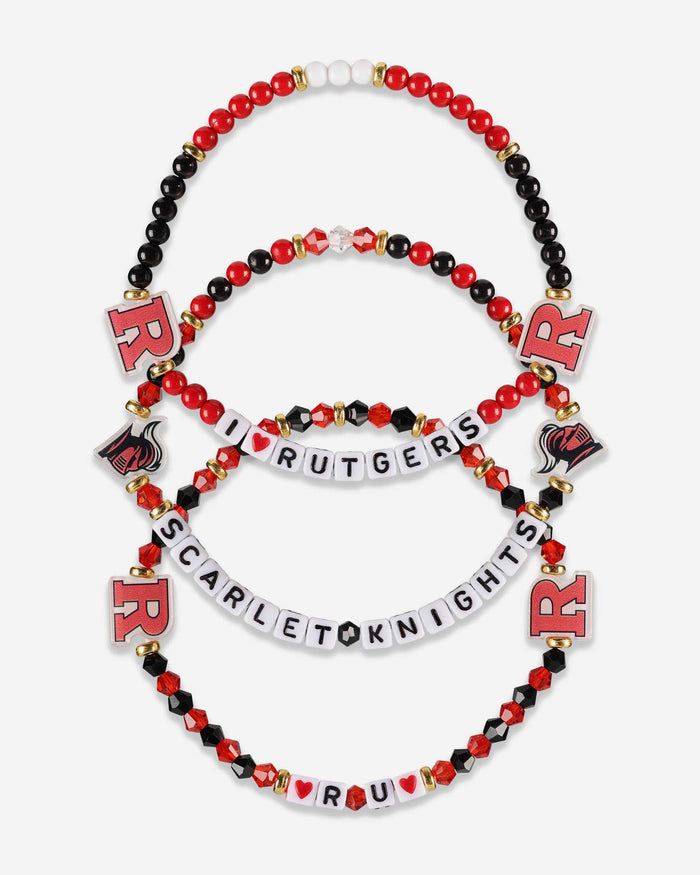 Rutgers Scarlet Knights 3 Pack Friendship Bracelet FOCO - FOCO.com