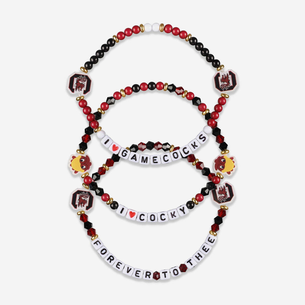 South Carolina Gamecocks 3 Pack Friendship Bracelet FOCO - FOCO.com