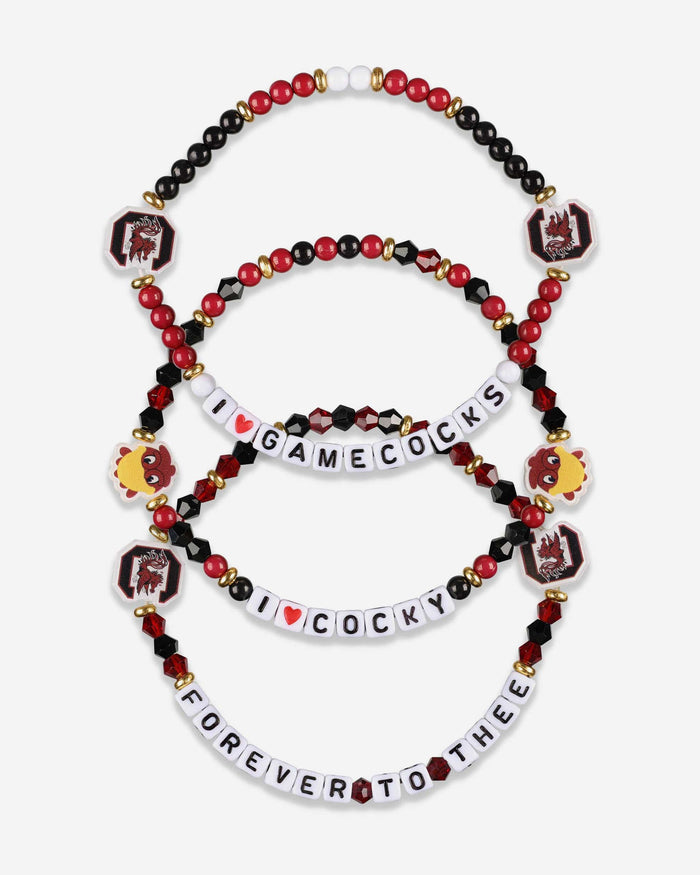 South Carolina Gamecocks 3 Pack Friendship Bracelet FOCO - FOCO.com