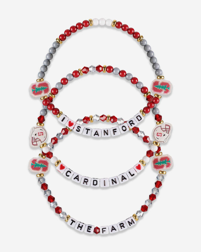 Stanford Cardinal 3 Pack Friendship Bracelet FOCO - FOCO.com