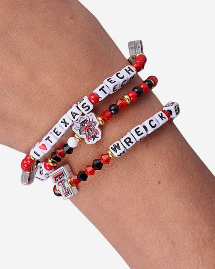 Texas Tech Red Raiders 3 Pack Friendship Bracelet FOCO - FOCO.com