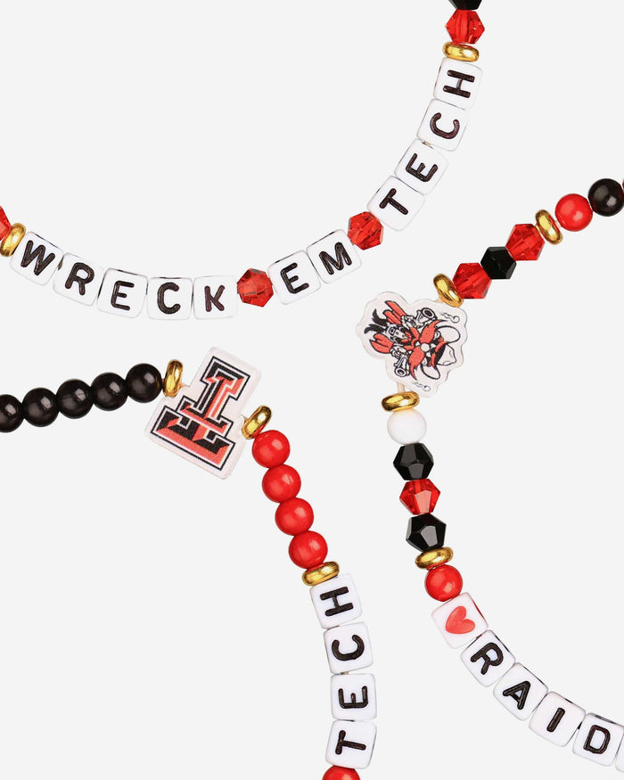 Texas Tech Red Raiders 3 Pack Friendship Bracelet FOCO - FOCO.com