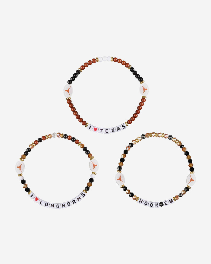 Texas Longhorns 3 Pack Friendship Bracelet FOCO - FOCO.com