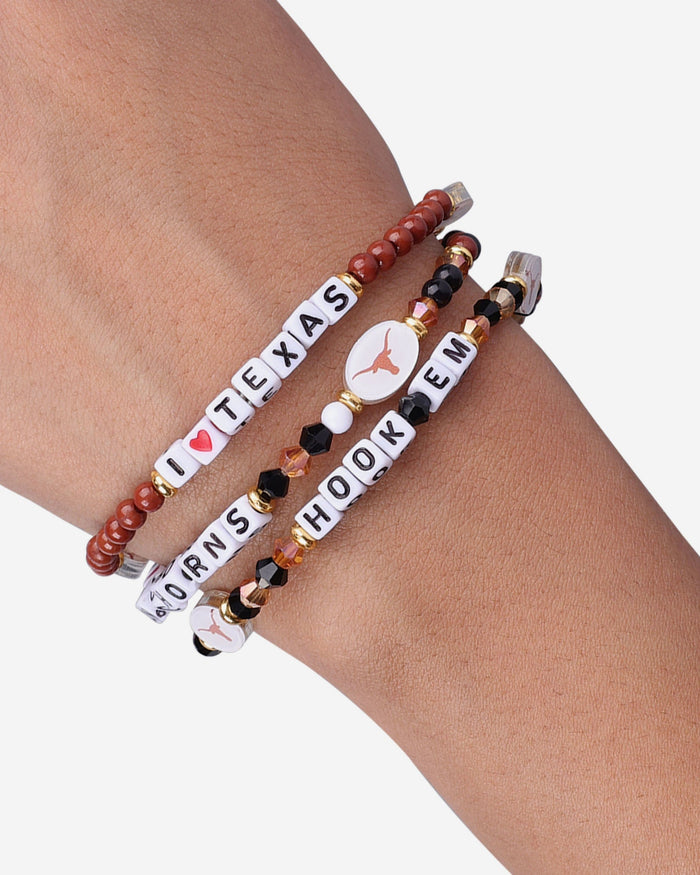 Texas Longhorns 3 Pack Friendship Bracelet FOCO - FOCO.com