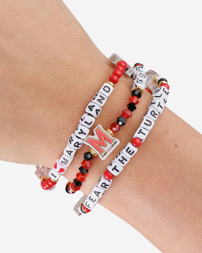 Maryland Terrapins 3 Pack Friendship Bracelet FOCO - FOCO.com