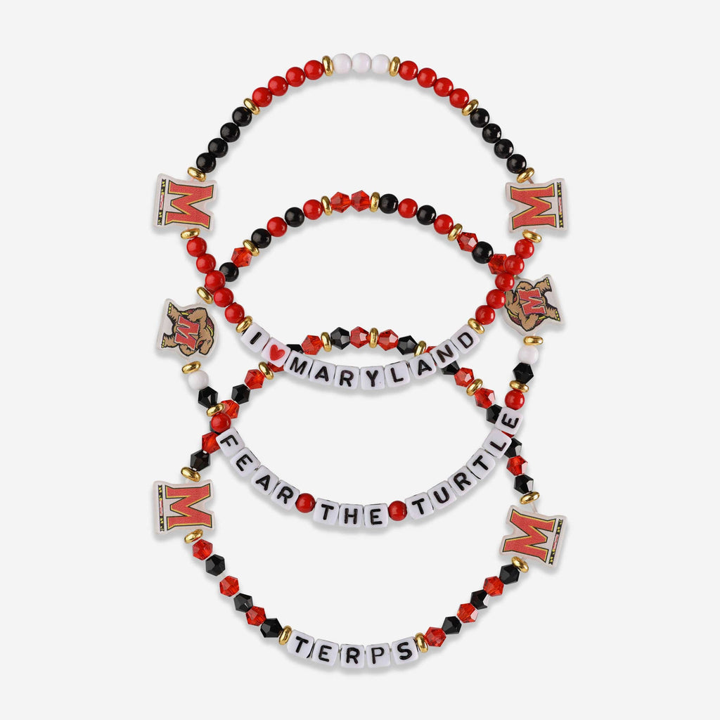 Maryland Terrapins 3 Pack Friendship Bracelet FOCO - FOCO.com