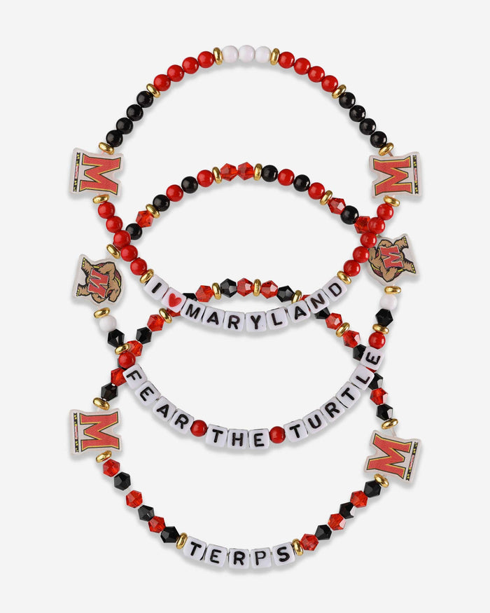 Maryland Terrapins 3 Pack Friendship Bracelet FOCO - FOCO.com