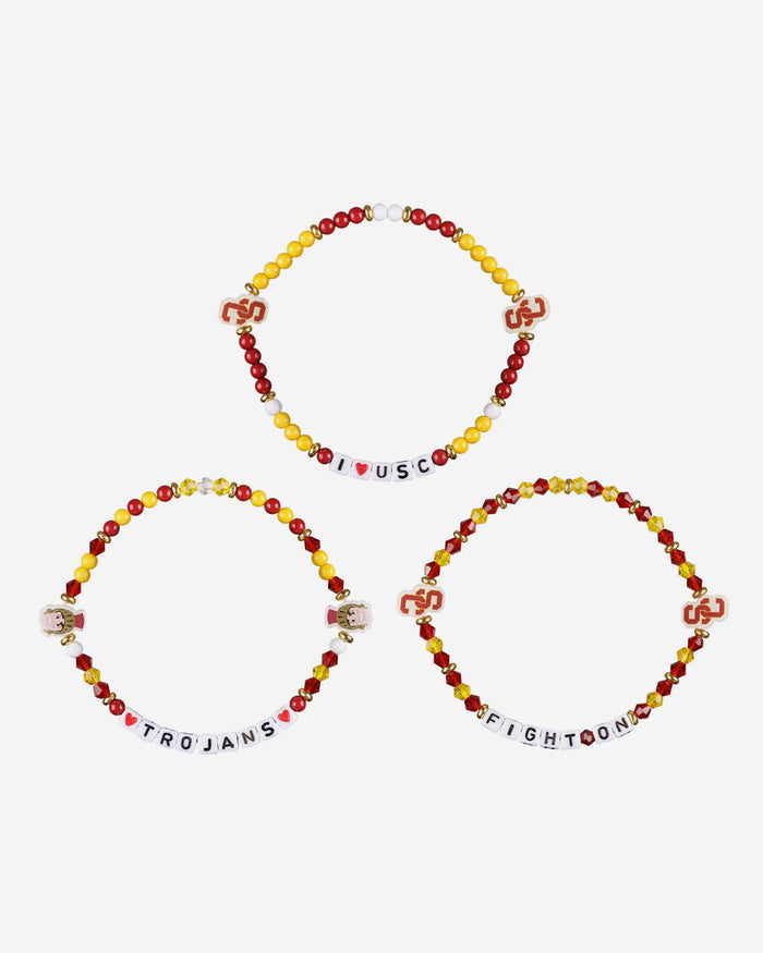 USC Trojans 3 Pack Friendship Bracelet FOCO - FOCO.com