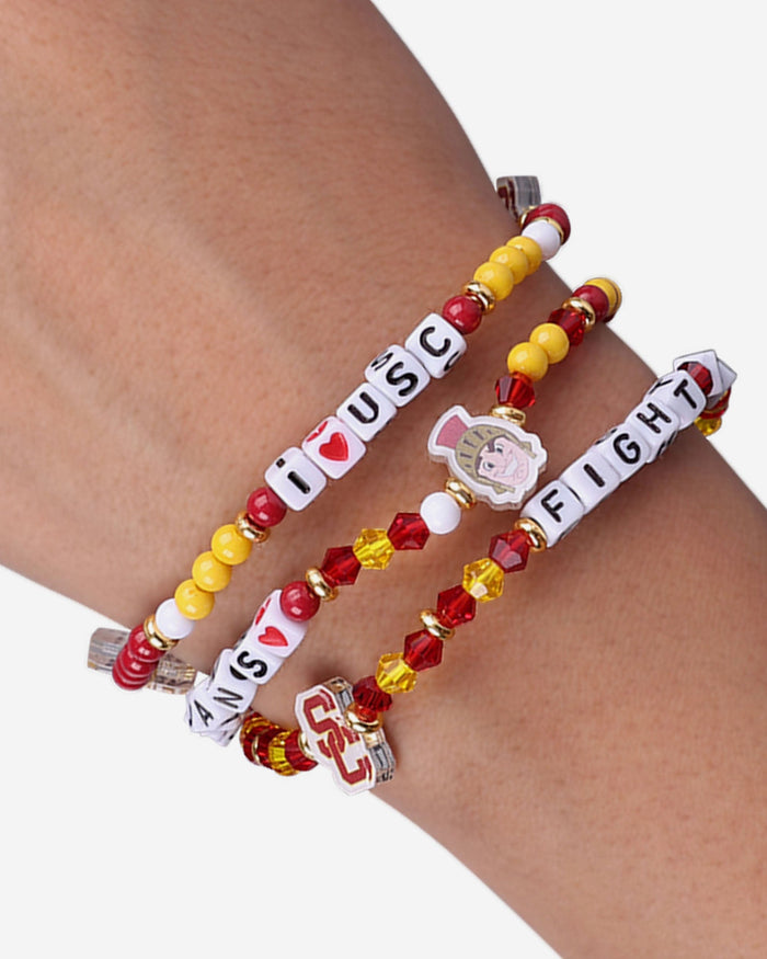 USC Trojans 3 Pack Friendship Bracelet FOCO - FOCO.com