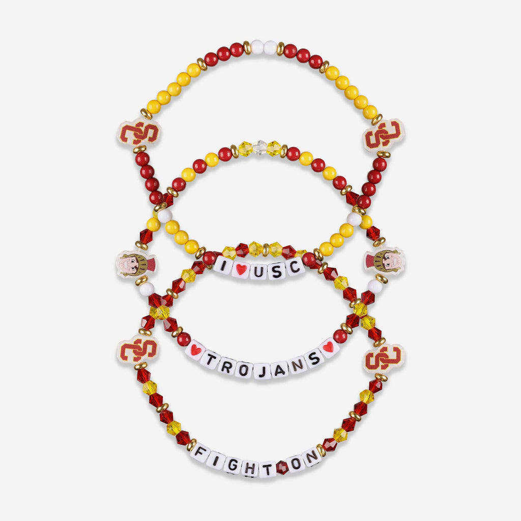 USC Trojans 3 Pack Friendship Bracelet FOCO - FOCO.com