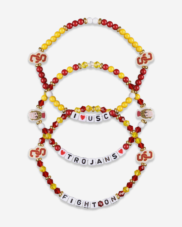 USC Trojans 3 Pack Friendship Bracelet FOCO - FOCO.com