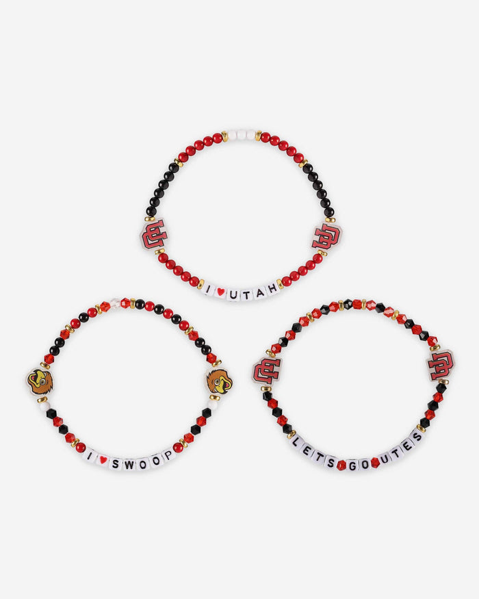 Utah Utes 3 Pack Friendship Bracelet FOCO - FOCO.com