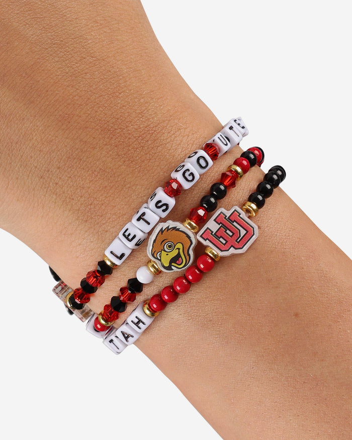 Utah Utes 3 Pack Friendship Bracelet FOCO - FOCO.com