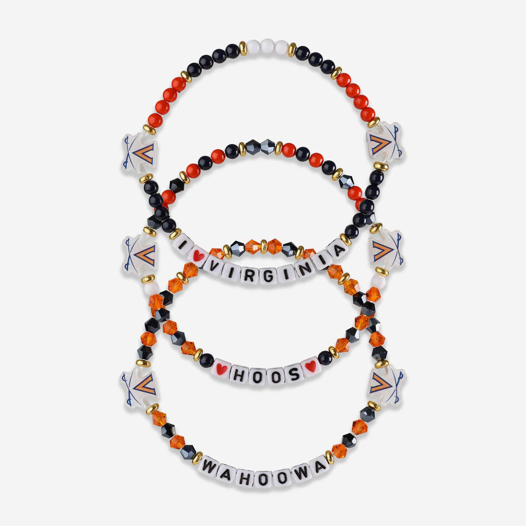 Virginia Cavaliers 3 Pack Friendship Bracelet FOCO - FOCO.com