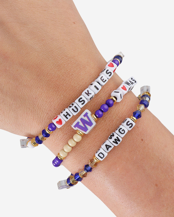 Washington Huskies 3 Pack Friendship Bracelet FOCO - FOCO.com