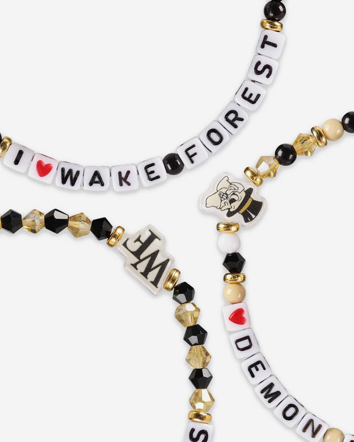 Wake Forest Demon Deacons 3 Pack Friendship Bracelet FOCO - FOCO.com