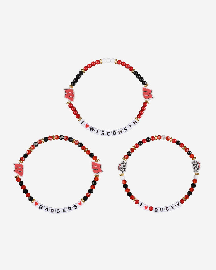 Wisconsin Badgers 3 Pack Friendship Bracelet FOCO - FOCO.com