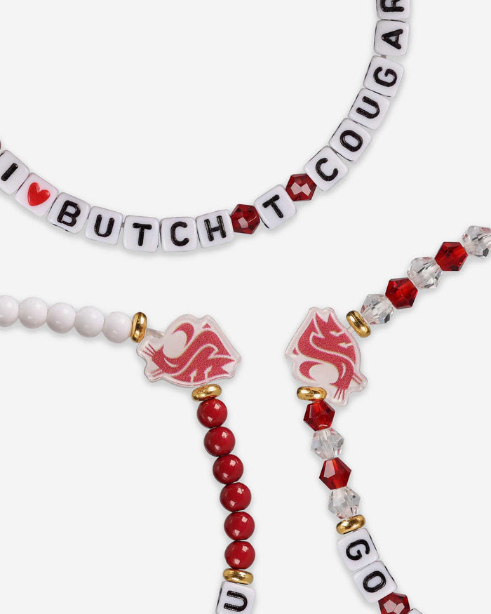 Washington State Cougars 3 Pack Friendship Bracelet FOCO - FOCO.com