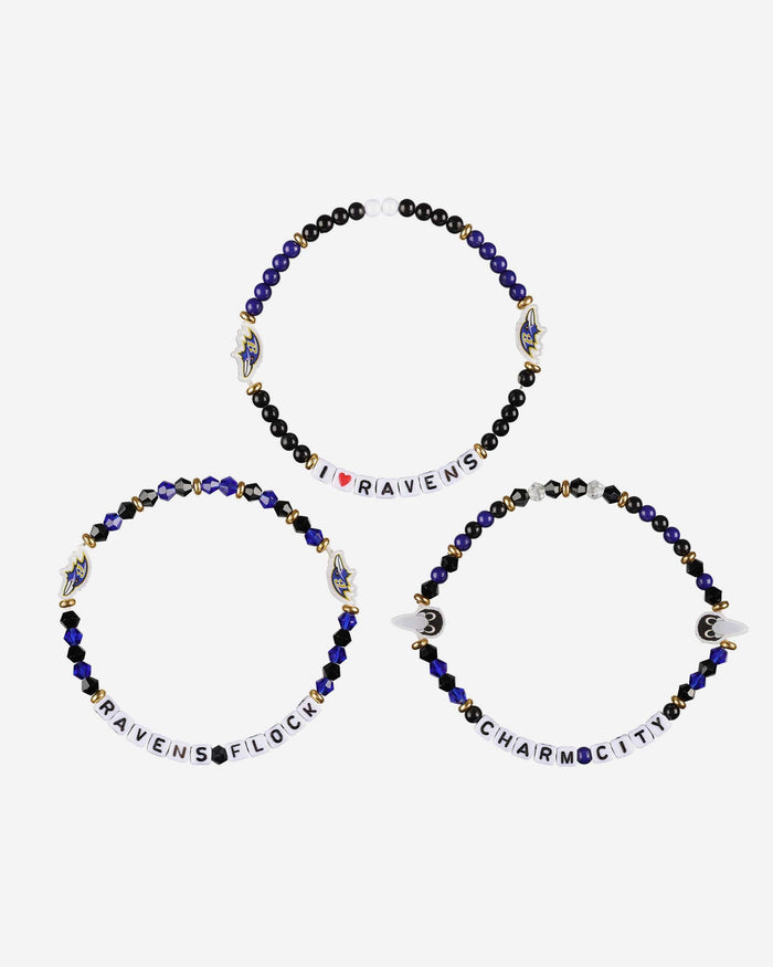 Baltimore Ravens 3 Pack Friendship Bracelet FOCO - FOCO.com