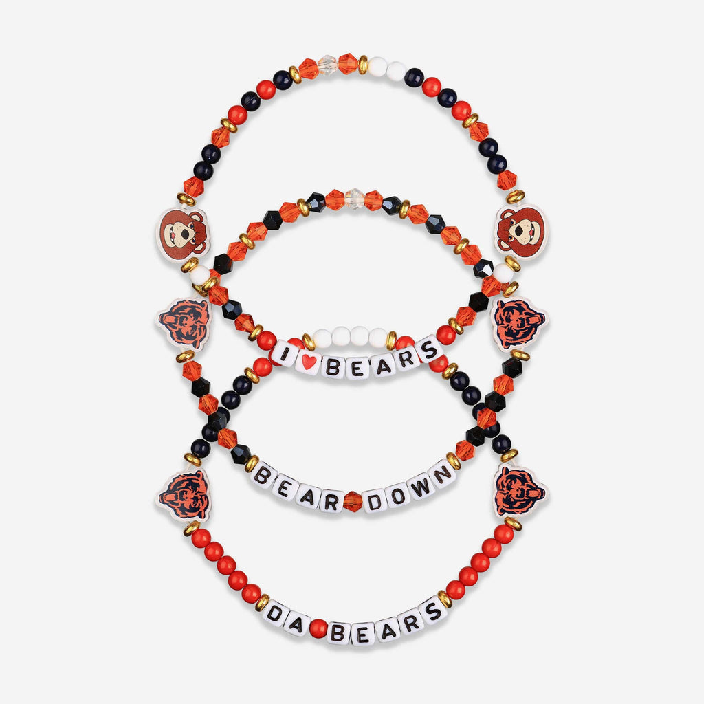 Chicago Bears 3 Pack Friendship Bracelet FOCO - FOCO.com