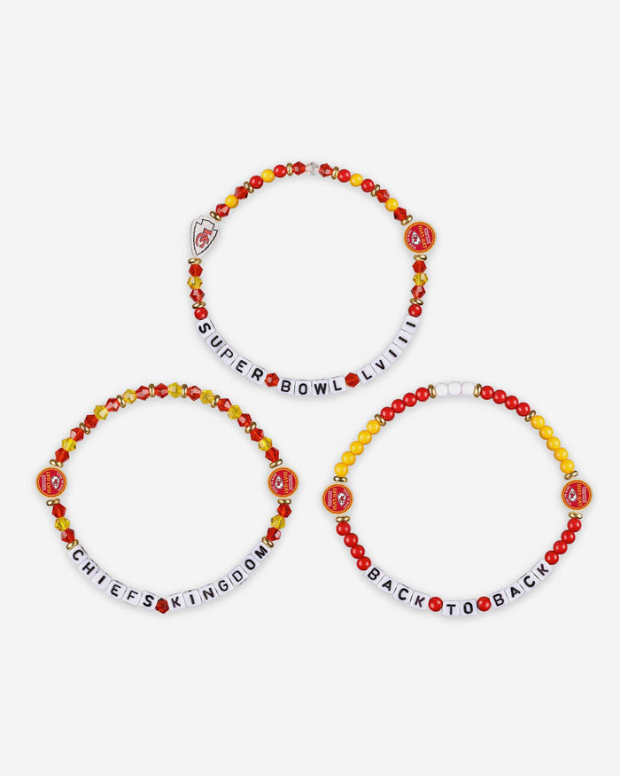 Kansas City Chiefs Super Bowl LVIII Champions 3 Pack Friendship Bracelet FOCO - FOCO.com