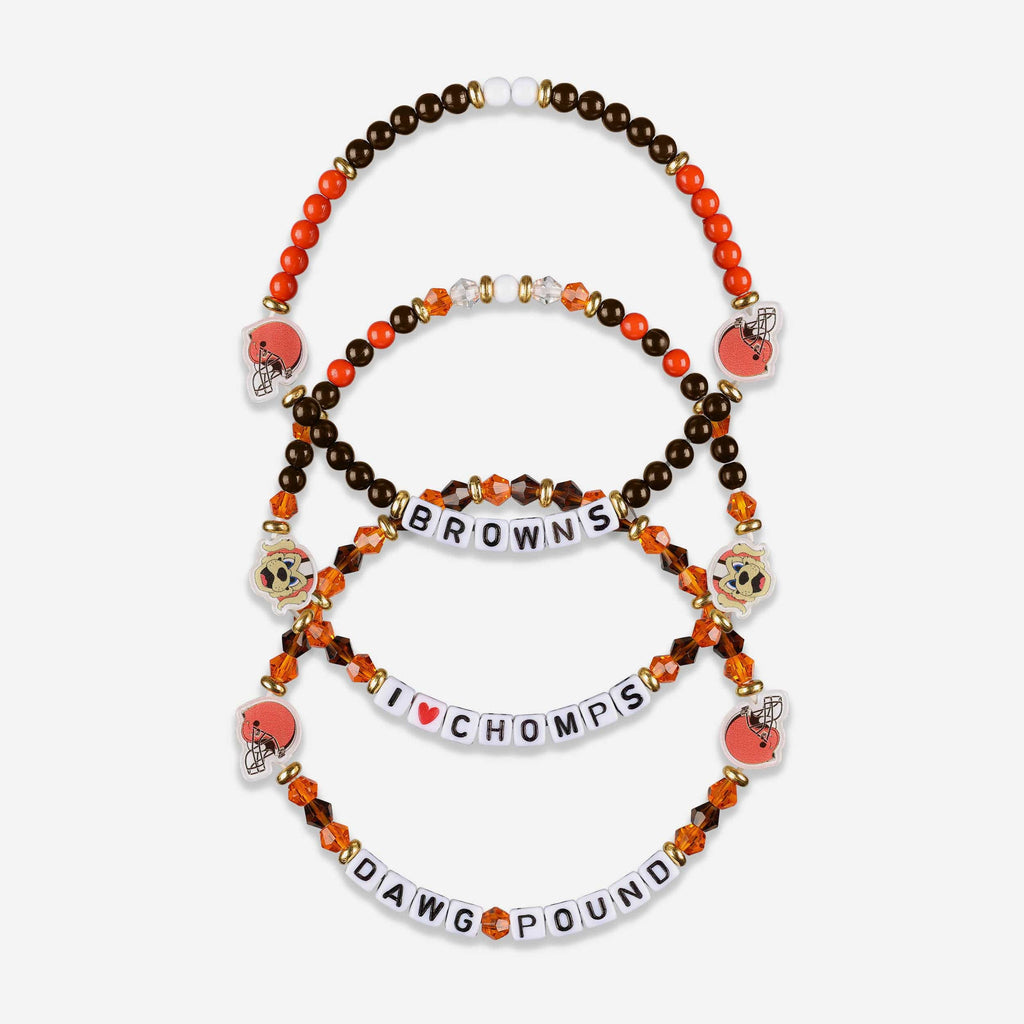 Cleveland Browns 3 Pack Friendship Bracelet FOCO - FOCO.com