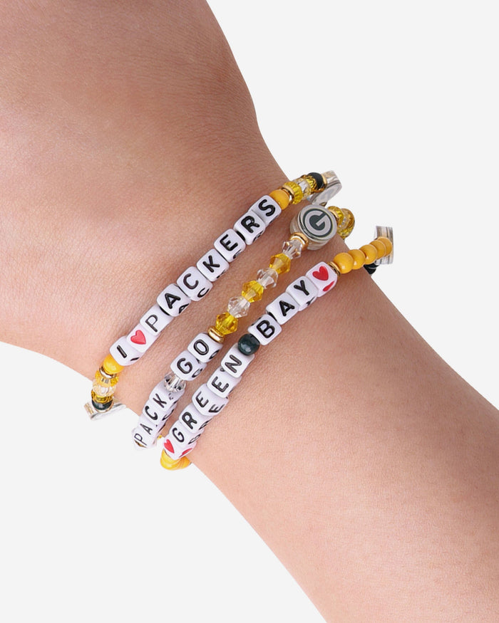 Green Bay Packers 3 Pack Friendship Bracelet FOCO - FOCO.com