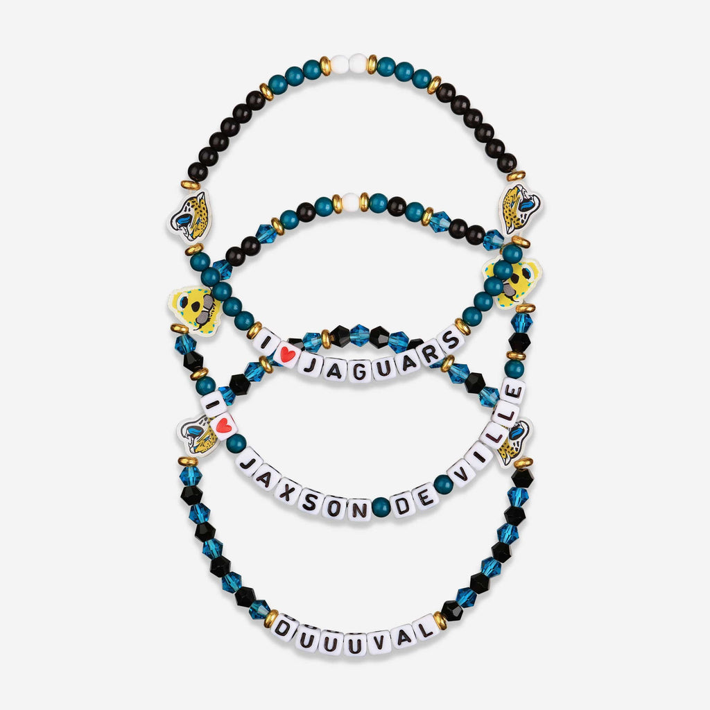 Jacksonville Jaguars 3 Pack Friendship Bracelet FOCO - FOCO.com