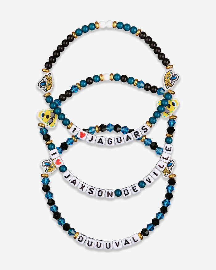 Jacksonville Jaguars 3 Pack Friendship Bracelet FOCO - FOCO.com