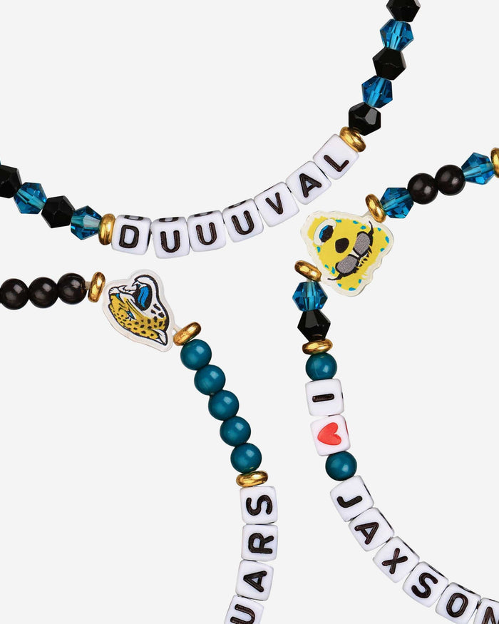 Jacksonville Jaguars 3 Pack Friendship Bracelet FOCO - FOCO.com