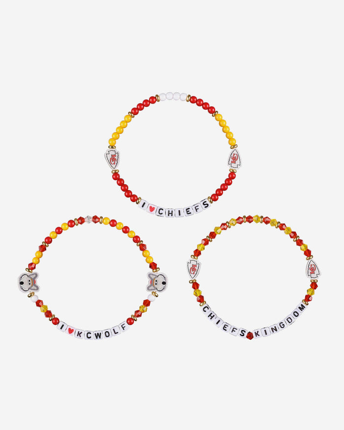 Kansas City Chiefs 3 Pack Friendship Bracelet FOCO - FOCO.com