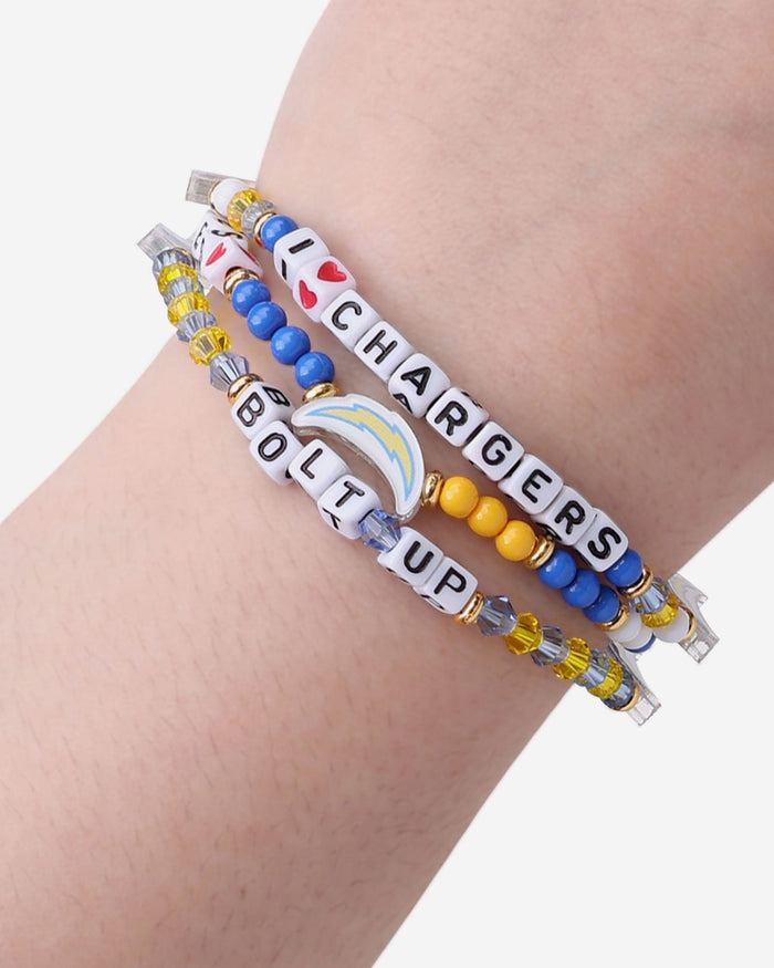 Los Angeles Chargers 3 Pack Friendship Bracelet FOCO - FOCO.com