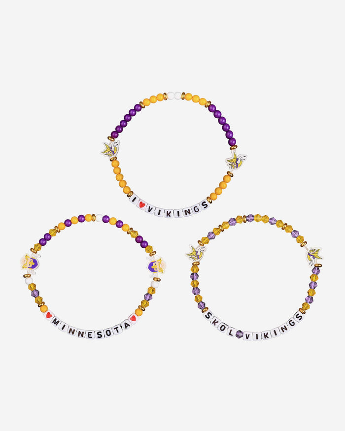 Minnesota Vikings 3 Pack Friendship Bracelet FOCO - FOCO.com