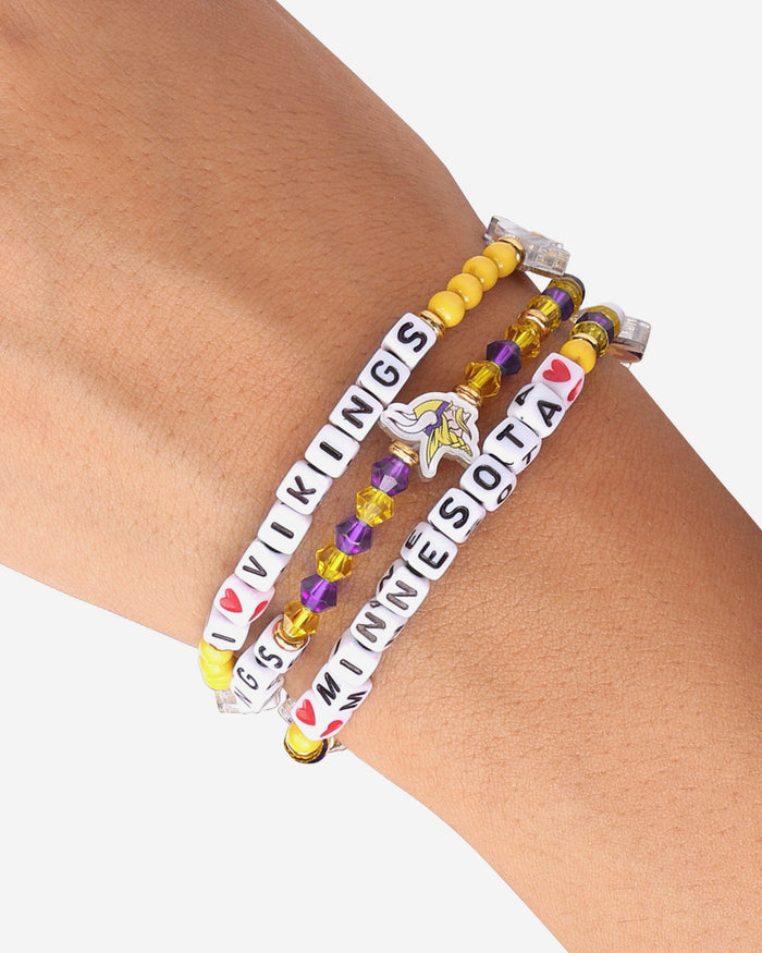 Minnesota Vikings 3 Pack Friendship Bracelet FOCO - FOCO.com