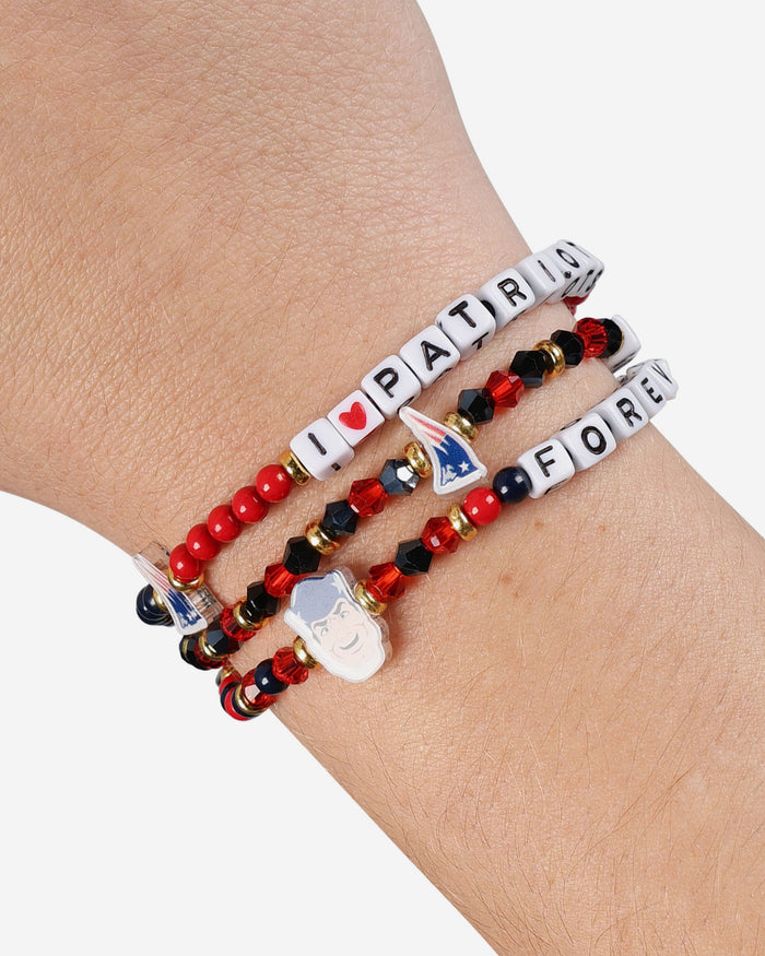 New England Patriots 3 Pack Friendship Bracelet FOCO - FOCO.com