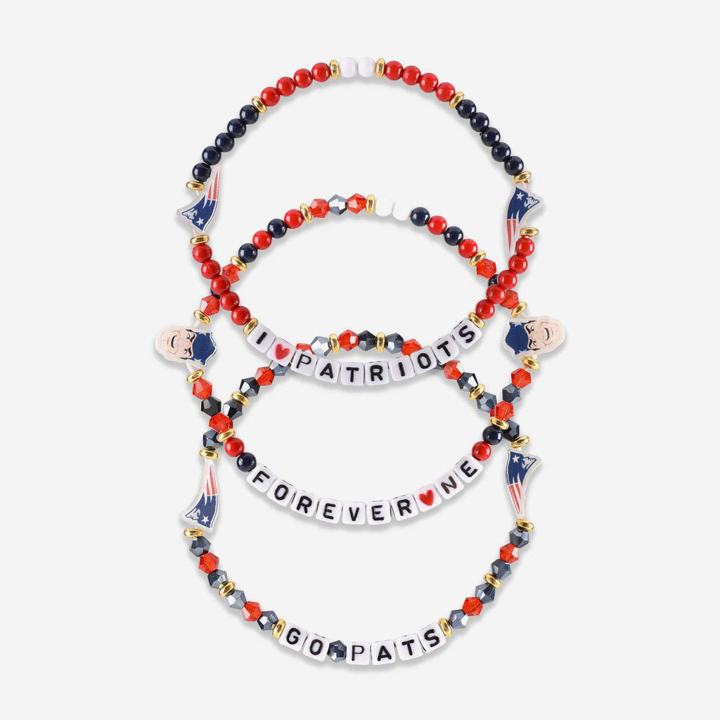 New England Patriots 3 Pack Friendship Bracelet FOCO - FOCO.com