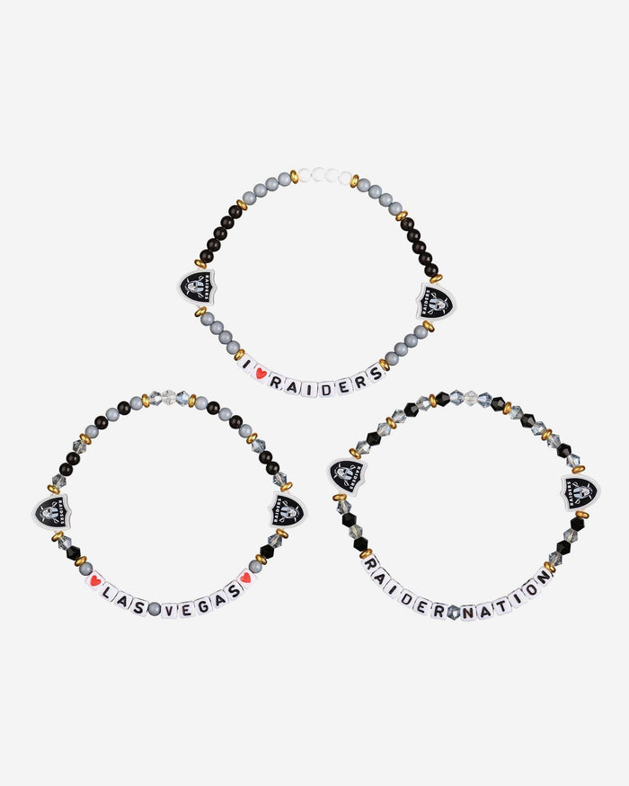 Las Vegas Raiders 3 Pack Friendship Bracelet FOCO - FOCO.com